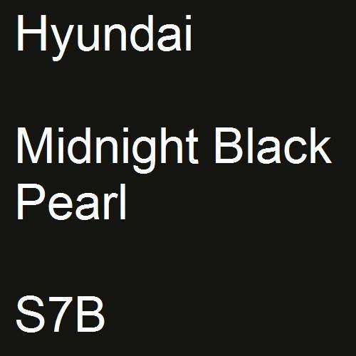 Hyundai, Midnight Black Pearl, S7B.